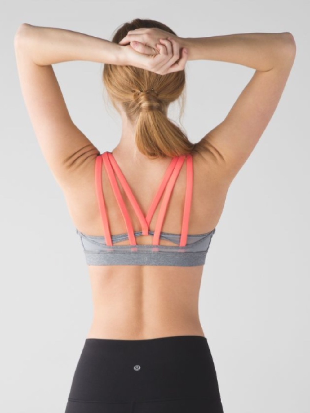 lululemon Energy Bra Exhale Heathered Slate/ Battleship/ Very Light Flare Size 6